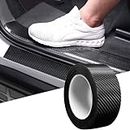 wraptastic Car Door Sill Protector - Carbon Fiber Tape, Anti Scratch Tape for Car, Door Edge Guard, High Gloss, Sealing, Anti-Dust Waterproof & Reusable Strip Step Protection for Decoration (Black)
