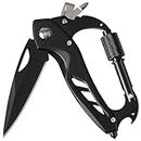 Multitool Carabiner with Folding Pocket Knife,EDC Carabiner Keychain with Bottle Opener, Window Breaker and Screwdriver,Survival Gear for Outdoor Camping Hiking