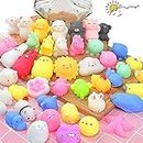 Mochi Squishy Toys, 25 Pieces Random Style Mini Kawaii Animals Squishies Soft Toy, Fidget Toys Stress Relief Toys, Party Favor Bags Fillers for Kids and Adults