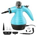 Comforday Multi-Purpose Handheld Pressurized Steam Cleaner with 9-Piece Accessories, Handheld Steamer Perfect for Stain Removal, Curtains, Car Seats, Floor, Bathroom, Window Cleaning (Light blue)