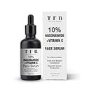 TFB 10% Niacinamide+Vitamin C face serum for acne marks & Blemishes | Pore minimization | Even and radiant complexion | Regulate sebum production - 30ml