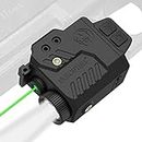 Solofish 700 Lumens Pistol Light Laser Combo, Strobe & Memory Function for Green/Red/Blue Laser and Tactical Light with Slidable Rail Fits Full Size & Compact Guns w/Rail