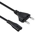 Mcbazel 3M Câble d'alimentation C7 Câble de Console de Jeu Bipolaire 2 Câble EU Plug pour PS5 / PS4 / PS3 / Xbox Série X/S - Noir