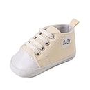 Lillypupp Unisex Soft Canvas Anti-Slip Shoes for Baby boy Girl. Lemon Yellow High top First Walking Sneakers for Girls and Boys.