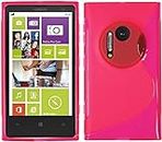 annaPrime Etui Coque Housse pour Nokia Lumia 1020, Coque Silicone Gel Motif S au Dos Couleur Rose