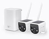 Swann MaxRanger4K Wireless NVR Security System 2-Cam Kit, 4K Camera with Integrated Solar Panel, Face Recognition AI, Expandable Storage, Longest, 900MHz Wi-Fi Cameras Outdoor, MR4KSD2