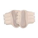 Intrepid International Splint Boots with White Leather Patches, Medium, White