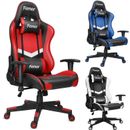 Gaming Chair  Footrest Ergonomic Office Chair Adjustable Swivel Leather Chair
