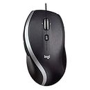 Logitech M500 Wired USB Mouse, High Precision 1000 DPI Laser Tracking, 7 Buttons, PC/Mac/Laptop - Black