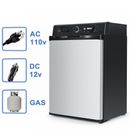2.1 Cu Ft Propane Gas Refrigerator DC 12V AC 110V LPG 3-Way Cooler Camper RV
