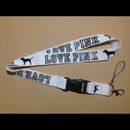 Pink Victoria's Secret Accessories | Love Pink Lanyard Keychain Id Holder White Black | Color: Black/White | Size: Os
