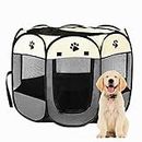 Pet Dog Playpen, Pet Playpen 36″×36″×23″ Portable Foldable Puppy Dog Cat Travel Tent, Anti-Bite Dog Playpen for Indoor and Outdoor Use, Gray