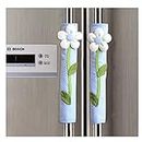 FLYPARTY 2X Handle Covers- Cloth Protector for Electrical Kitchen Appliances,Fridge,Microwave,Dishwasher,Freezer, Oven Door - Keep Clean from Drips,Smudges Fingerprints Dust(Light Blue)