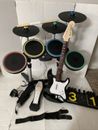 Rock Band 4 PS4 Wireless Bundle Fender Guitar Pro Cymbals Drums Mic PS5