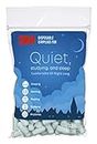 3M Disposable Earplugs for Quiet, Studying & Sleep, Light Blue, 32 NRR, 80 Pairs in a Resealable Bag, Hearing Protection