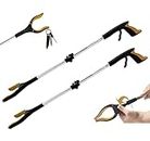 2-Pack 32" heavy duty FDA registered GrabRunner Reacher Grabber with Strong Magnetic Heavy Lifting 5LBS (New Yellow)