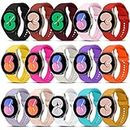 15Pack Galaxy watch 5/4 band,for Samsung galaxy watch 5 pro Band 44mm 45mm 40mm,Silicone Sport Strap Correa galaxy watch 4 classic Bands for Women men 46mm 42mm,no gap Bracelet Replacement Wristbands