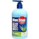 Blue Stop Max® Massage Gel for Body Aches, 16 oz - 3 in 1 Product Relieves Body Aches, Supports Joints and Nourishes the Skin