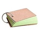 Revision Study Cards, Mini Index Cards, Blank Flash Cards with Binder Ring, Memo Scratch Pads Lesezeichen DIY Grußkarte, 9cm x 5.5cm, 50 Blatt/Pack, grün
