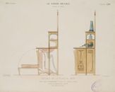 LAROCHE (19.Jhd), Möbel-Design, Le Garde-Meuble, Lith. Jugendstil Architektur