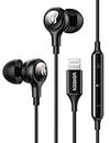UGREEN Wired Headphones MFi Certified Lightning Earbuds with Microphone and Volume Control Noise Cancelling HiFi Stereo in Ear Earbuds Compatible with iPhone 14 Pro Max/14 Plus 13 Pro Max 12 11