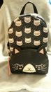 Under One Sky Mini Whimsical Cats With Glasses Backpack 100% PU Vegan Leather