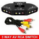 4 Way Port Audio Video Signal AV RCA Game Selector 1 Out Switcher Splitter Box
