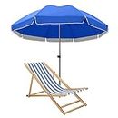 2.2m Outdoor Patio Umbrella, 3.4m Large Market Table Parasol Sunbrella, Round Windproof Umbrellas, with Sturdy Ribs and Carrying Bag, for Lawn, Swimming Pool, Garden