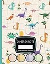 Cahier De Notes Ligné - Adorable Dinosaures et Plantes Tropicales: Cahier De Brouillon 17x22 cm avec Feuilles Colorées (French Edition)