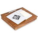 LAPGEAR Schoolhouse Lap Desk with Storage Compartments - Acacia Wood - Natural - Style No. 45076