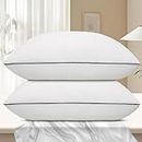 Vorouhals Hotel Collection Bed Pillows for Sleeping 2 Pack Queen Size Cooling Pillows Set of 2 for Back, Stomach or Side Sleepers, Super Soft Down Alternative Microfiber Filled Pillows