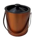 Nooks Stainless Steel Insulated Ice Bucket [1.Liter] | Keeps Ice Cold for 6 h | Great bar Tools for Home bar Accessories, Mini bar, Wine Golden (Medium)