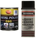 Autosol GV0402 Metallpolitur, 750 ml & 0401A 250ml Flüssigchromreiniger