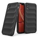 Zapcase Back Case Cover for iPhone XR | Compatible for iPhone XR Back Case Cover | Matte Soft Flexible Silicon | Liquid Silicon Case for iPhone XR with Camera Protection | Black