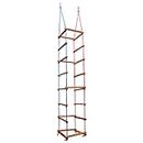 Mihad Hanging Square Ladder for Kids | Rope Ladder for Kids for Physical Activity | Tunnel Ladder Kids for Outdoor | Durable Hanging 4-Side Ladder Kids Made of Natural Wood