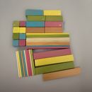 TEGU Magnetic Wooden Blocks Lot 40 pcs Multi Color