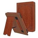 Fintie Stand Case for 6.8" Kindle Paperwhite (11th Generation-2021) and Kindle Paperwhite Signature Edition - Premium PU Leather Sleeve Cover with Card Slot and Hand Strap (Vintage Brown)