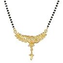 Peora Traditional Gold Plated Leaf Pendant Jhumki Drop Maharashtrian Mangalsutra Jewellery Gift Sets for Women and Girls