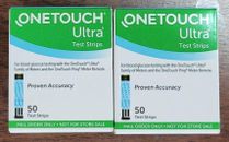100 ONE TOUCH ULTRA Test Strips - 09/2024 - 2 x 50 - FAST SHIPPING