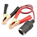SPARKEL 12V Alligator Clips Crocodile Clamps Cable Car Battery Jumper Cable with Female Cigarette Lighter Socket (Female Cigarette Lighter Socket + Crocodile clamp)