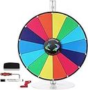 Voilamrt 24in Tabletop Spinning Prize Wheel, Spin The Wheel Dry Erase, 14 Slots with Durable Base, 2 Pointer, Wheel of Fortune Spin Game in Party Pub Trade Show Carnival