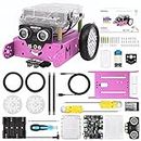 Makeblock mBot STEM Projects for Kids Ages 8-12, Coding Robot Kit Learning & Education Robot Toys for Boys Girls to Learn Robotics, Electronics, Scratch Arduino Programming While Playing - Pink