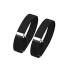 QUUPY 1 Pair Elastic Adjustable Armbands Shirt Sleeve Holder Anti-Slip Sleeve Garters Cuff Bands for Party Wedding Clothing Accessories