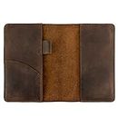 Leather Worx, Notebook Cover for Field Notes (3.5 x 5.5 in. Journal not Included) with Card and Pen Holder, Protective Storage for Notebook, Full Grain Leather, Handmade, Bourbon Brown, Bourbon Brown,