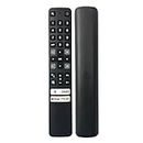 BLACKSHEEP Bluetooth Voice Command Google Assistant TCL TV Remote Control with ZEE5 Netflix, and Prime Video Hot Keys Replacement of Original TCL Remote for LED Smart 4K Android TV RC901V,