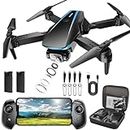 RADCLO Mini Drone with Camera - 1080P HD Foldable Drone with Stable Hover, Gravity Control, Auto-Follow, Trajectory Flight, 90° Adjustable Lens, One Key Take Off, 2 Batteries, Drones for Adults Kids