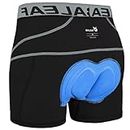 BALEAF Men's 3D Padded Bike Shorts Cycling Underwear MTB Liner Road Biking Bicycle Clothes Grey XL