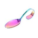 Handle Spoon Cutlery Utensil Stainless Steel Eating Silverware for Hand Tremors Arthritis Parkinsons or Elderly Use (Colorful)