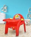 Prima Detachable Baby Desk Plastic Chair 130 | Swings | High Chair | Eating | Feeding | Study | Kids | Toddlers Booster Seat with Safety Tray for 6 Months to 5 Years Age Kids, red/yellow (BABY DESK CHAIR-130)