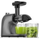 MAMA'S CHOICE Juicer Machines, Slow Masticating Juicer for Vegetable and Fruit, Cold Press Juice Extractor, Easy to Clean with Total Pulp Control, Quiet Motor, Reverse Function, Brush and Recipes